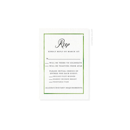 Kathryn Collection | Watercolor Border RSVP Card