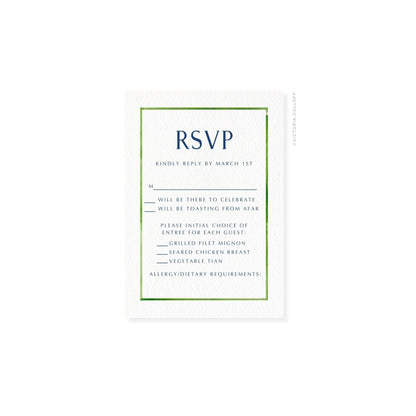 Kathryn Collection | Watercolor Border RSVP Card