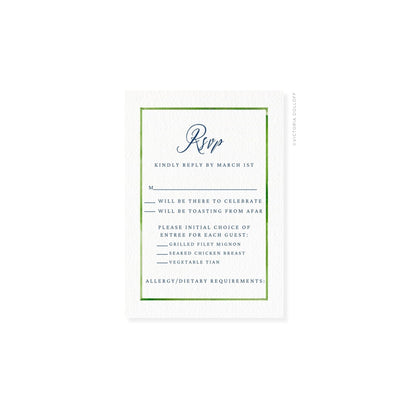 Kathryn Collection | Watercolor Border RSVP Card