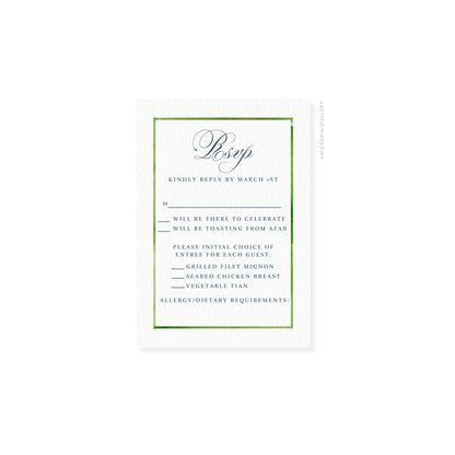 Kathryn Collection | Watercolor Border RSVP Card