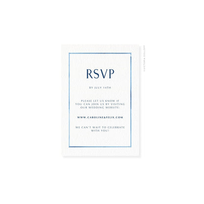 Caroline Collection | Watercolor Border RSVP Card