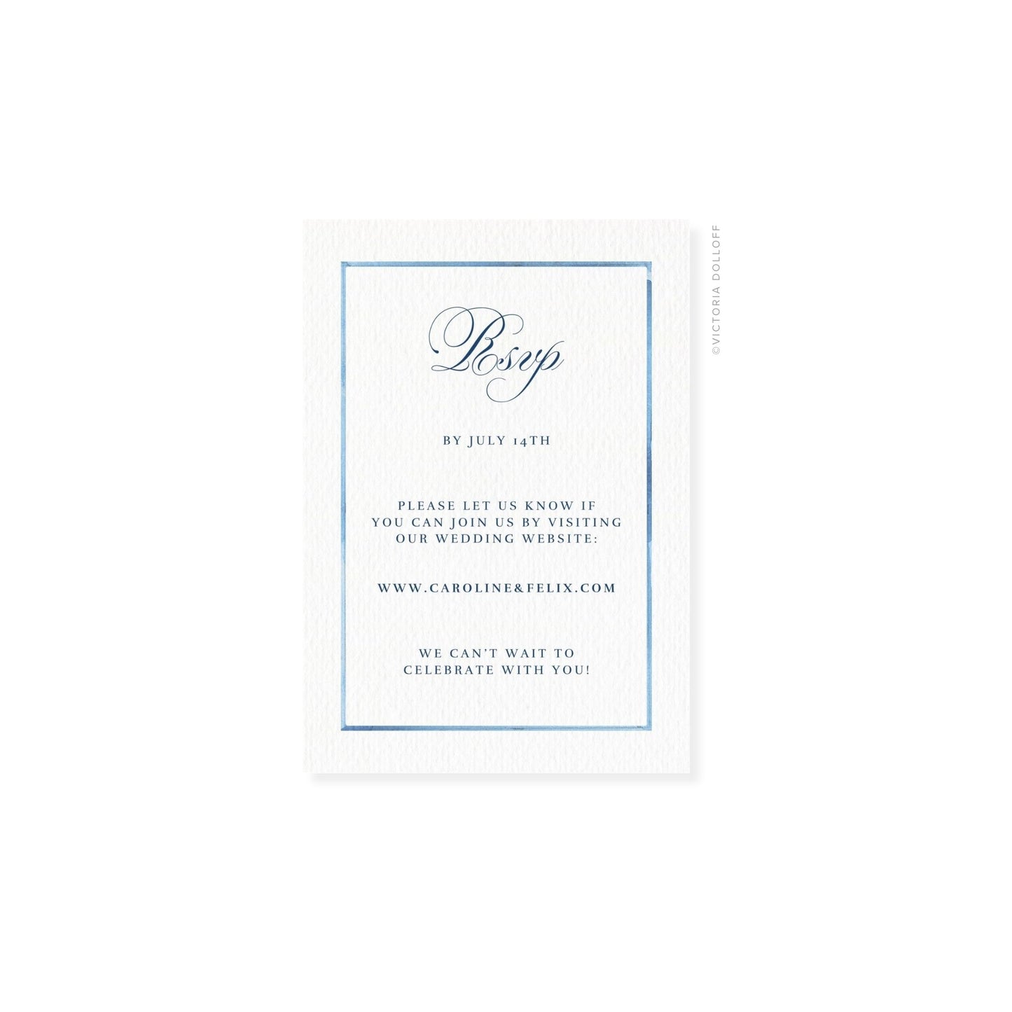 Caroline Collection | Watercolor Border RSVP Card