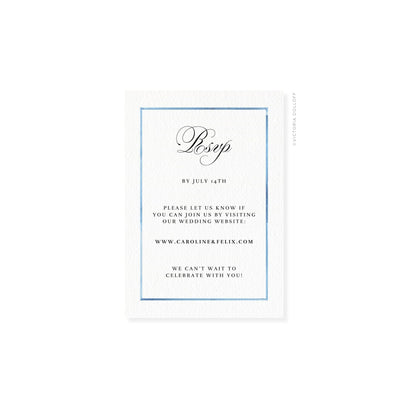 Caroline Collection | Watercolor Border RSVP Card
