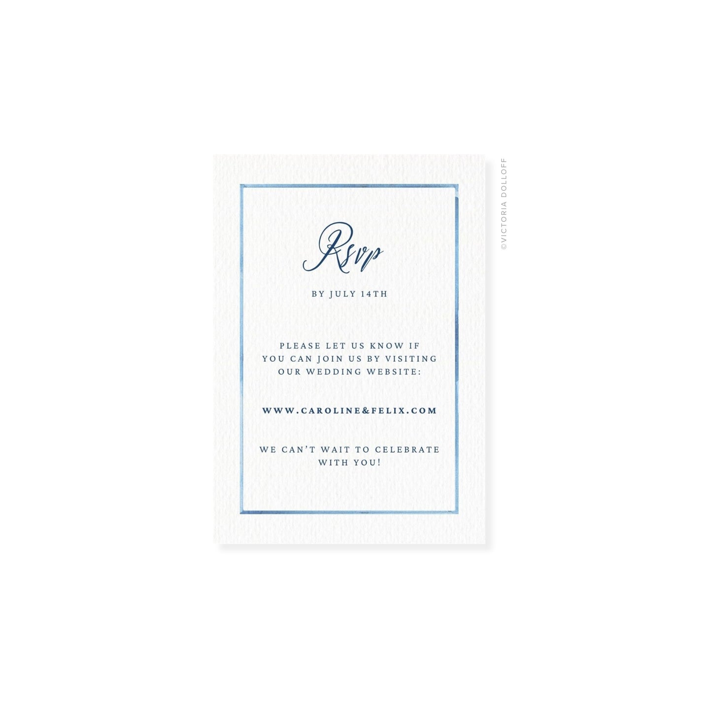 Caroline Collection | Watercolor Border RSVP Card