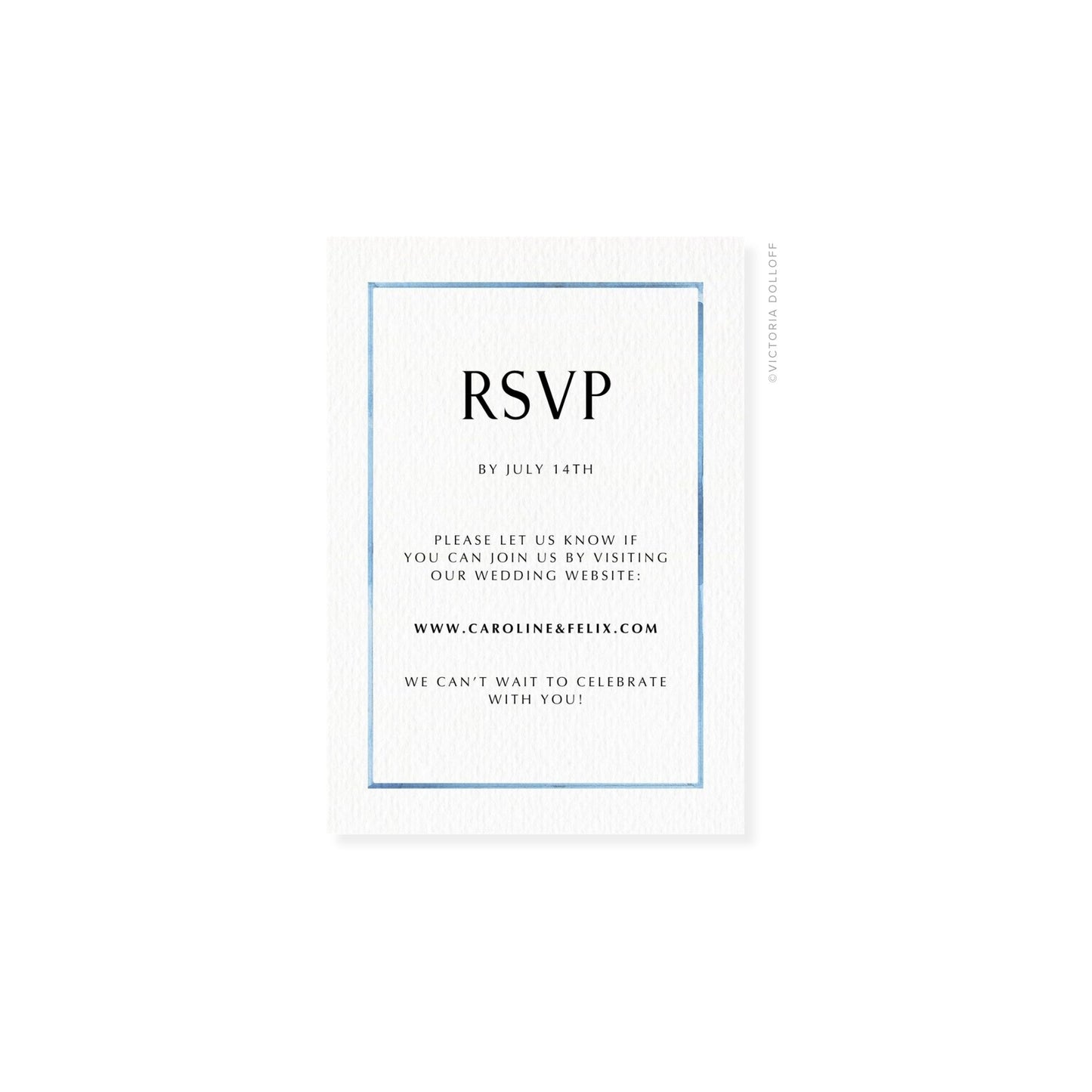 Caroline Collection | Watercolor Border RSVP Card