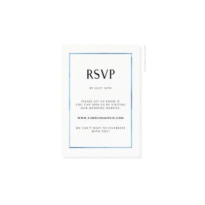 Caroline Collection | Watercolor Border RSVP Card