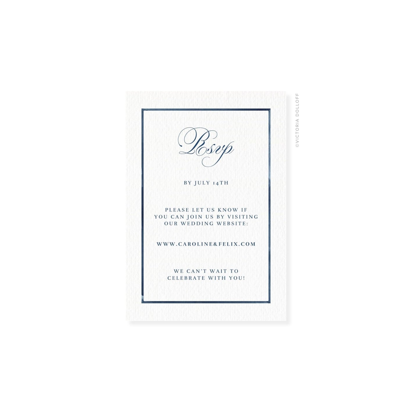 Caroline Collection | Watercolor Border RSVP Card