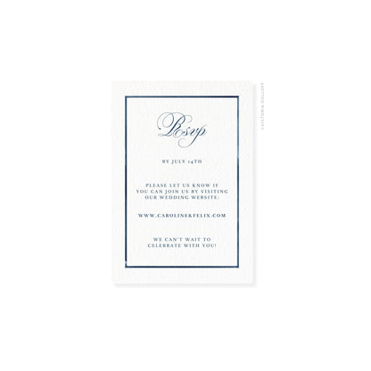 Caroline Collection | Watercolor Border RSVP Card