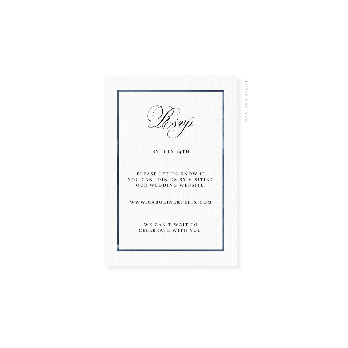 Caroline Collection | Watercolor Border RSVP Card