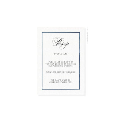 Caroline Collection | Watercolor Border RSVP Card