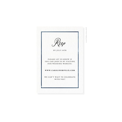 Caroline Collection | Watercolor Border RSVP Card