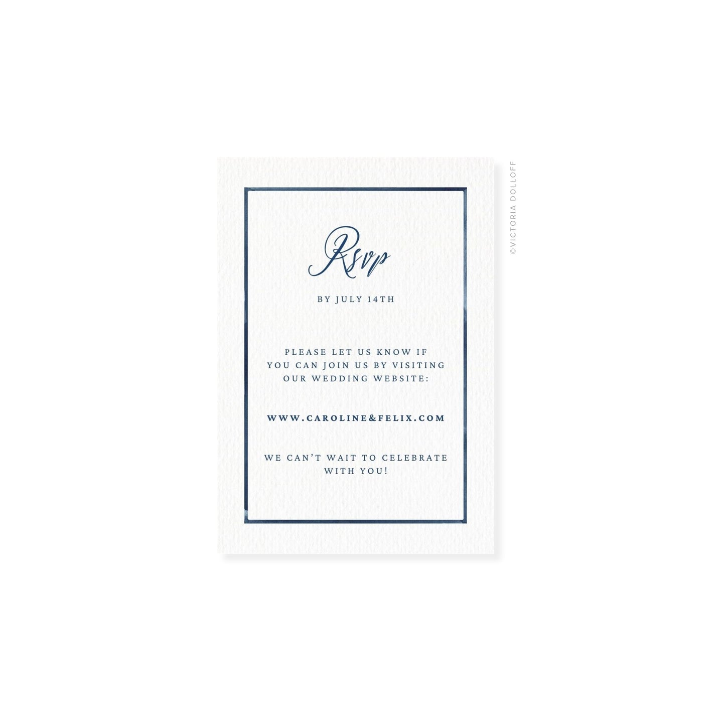 Caroline Collection | Watercolor Border RSVP Card
