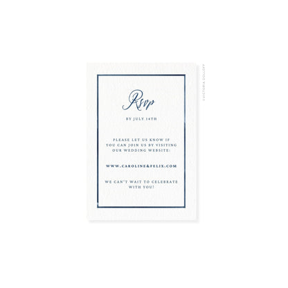 Caroline Collection | Watercolor Border RSVP Card