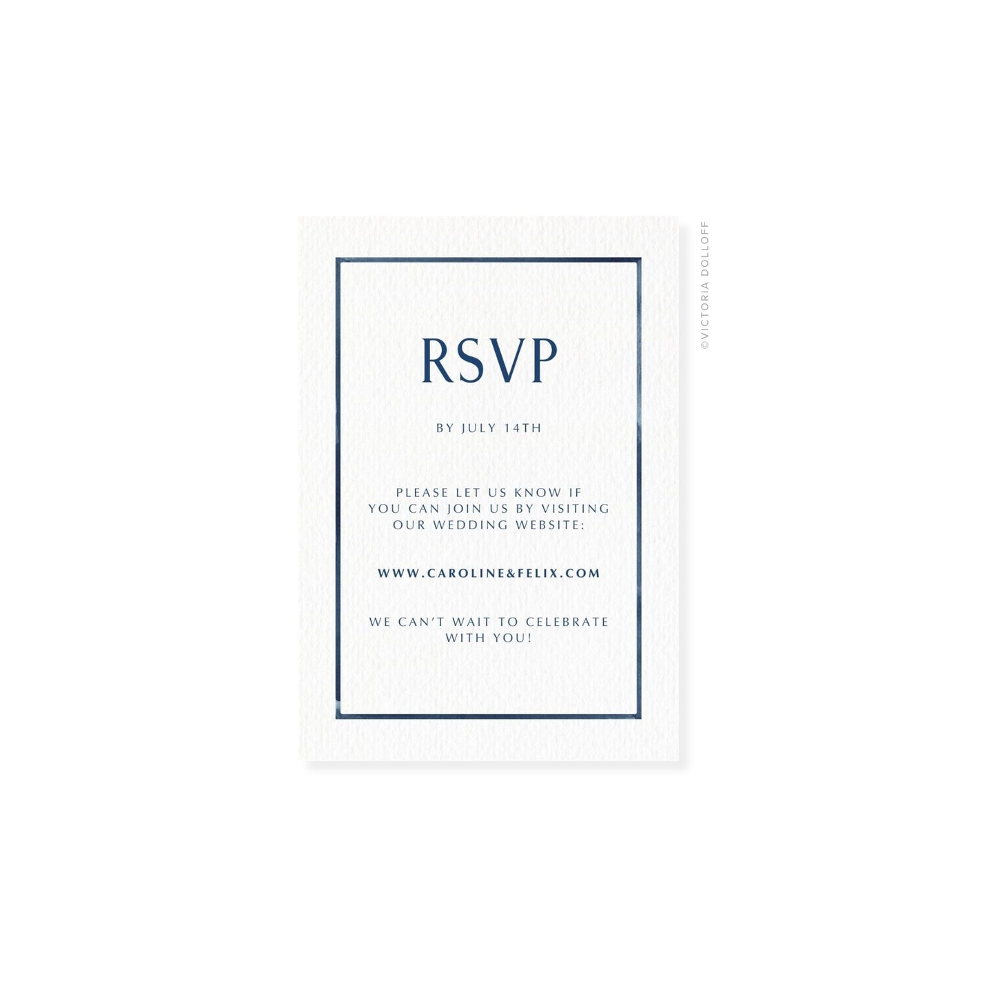 Caroline Collection | Watercolor Border RSVP Card