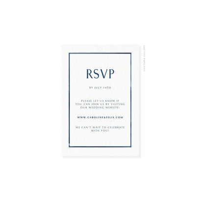 Caroline Collection | Watercolor Border RSVP Card