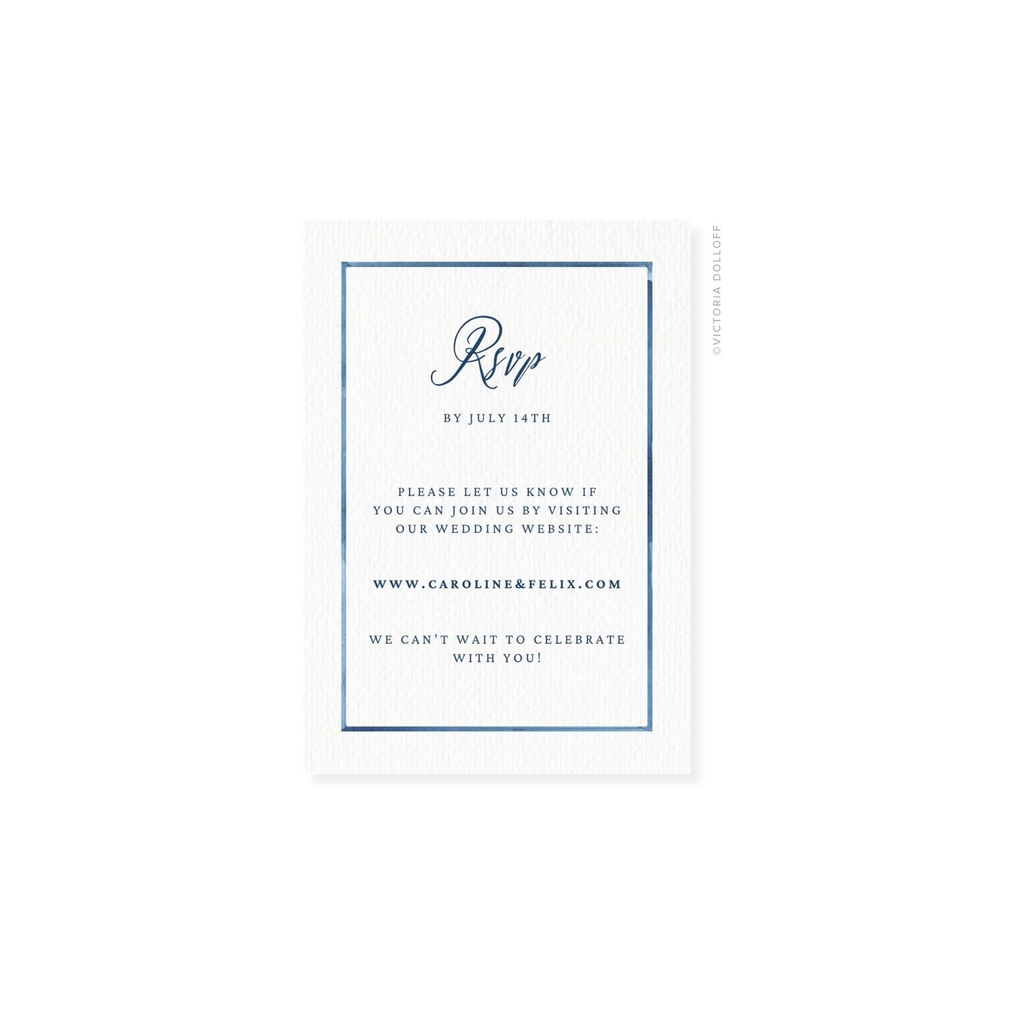 Caroline Collection | Watercolor Border RSVP Card