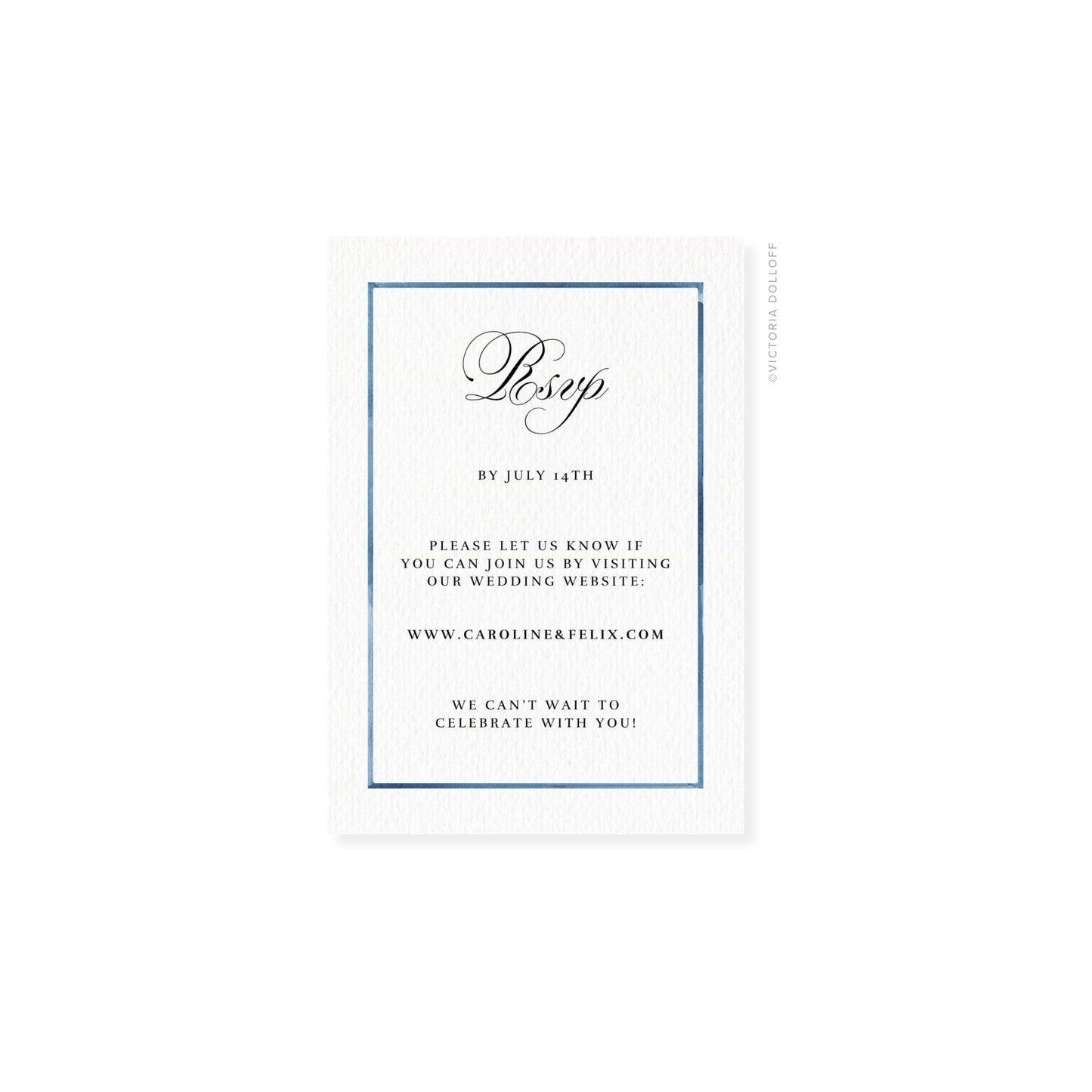 Caroline Collection | Watercolor Border RSVP Card