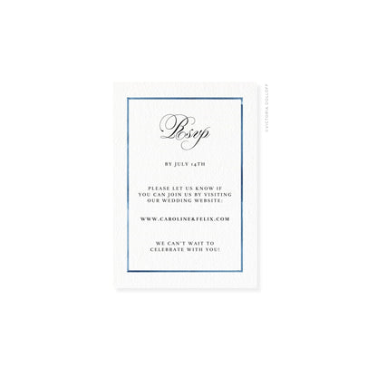 Caroline Collection | Watercolor Border RSVP Card
