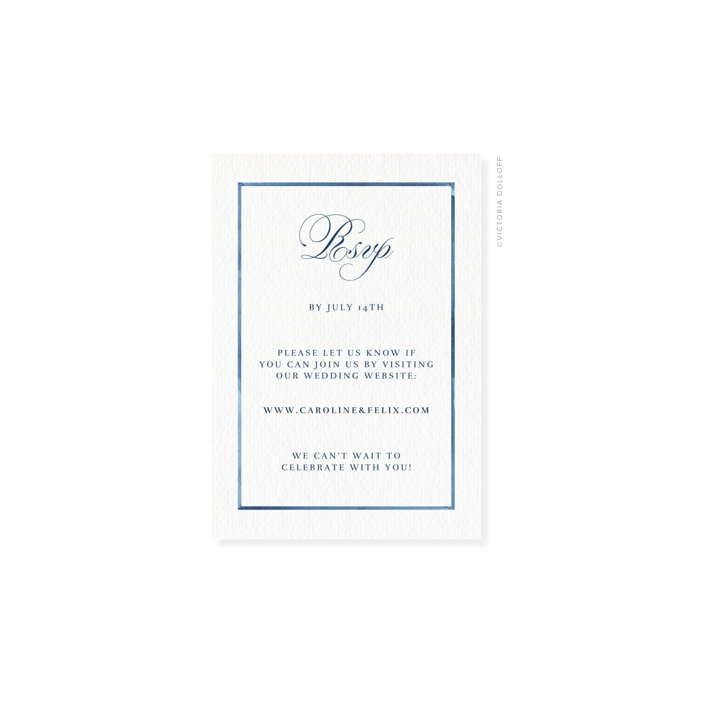 Caroline Collection | Watercolor Border RSVP Card