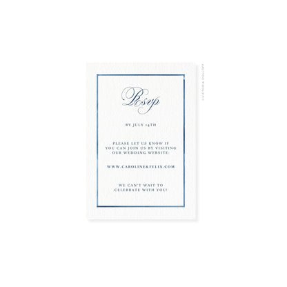 Caroline Collection | Watercolor Border RSVP Card