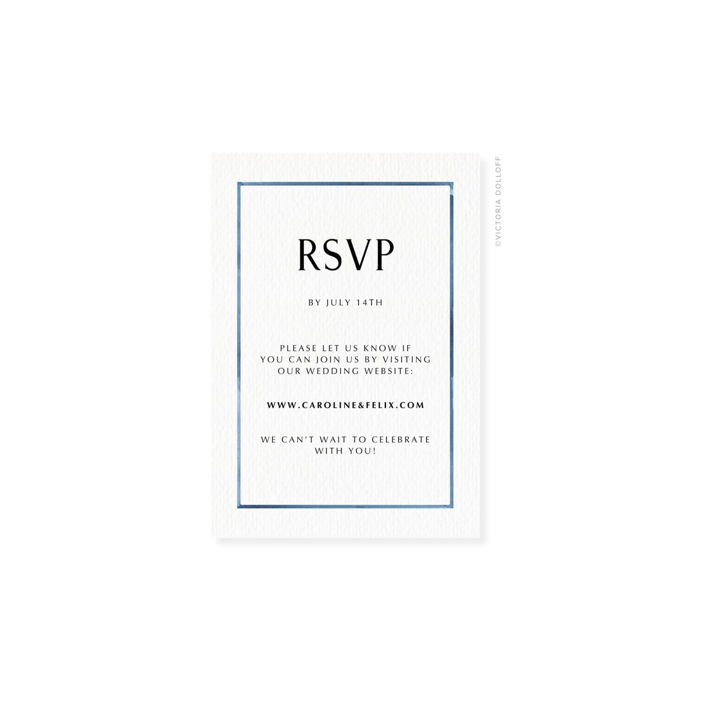 Caroline Collection | Watercolor Border RSVP Card