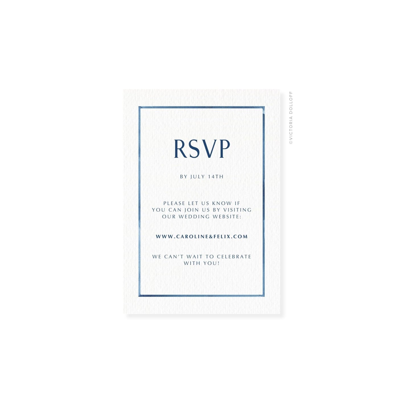 Caroline Collection | Watercolor Border RSVP Card