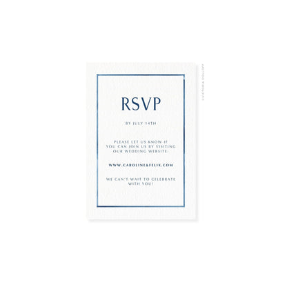 Caroline Collection | Watercolor Border RSVP Card