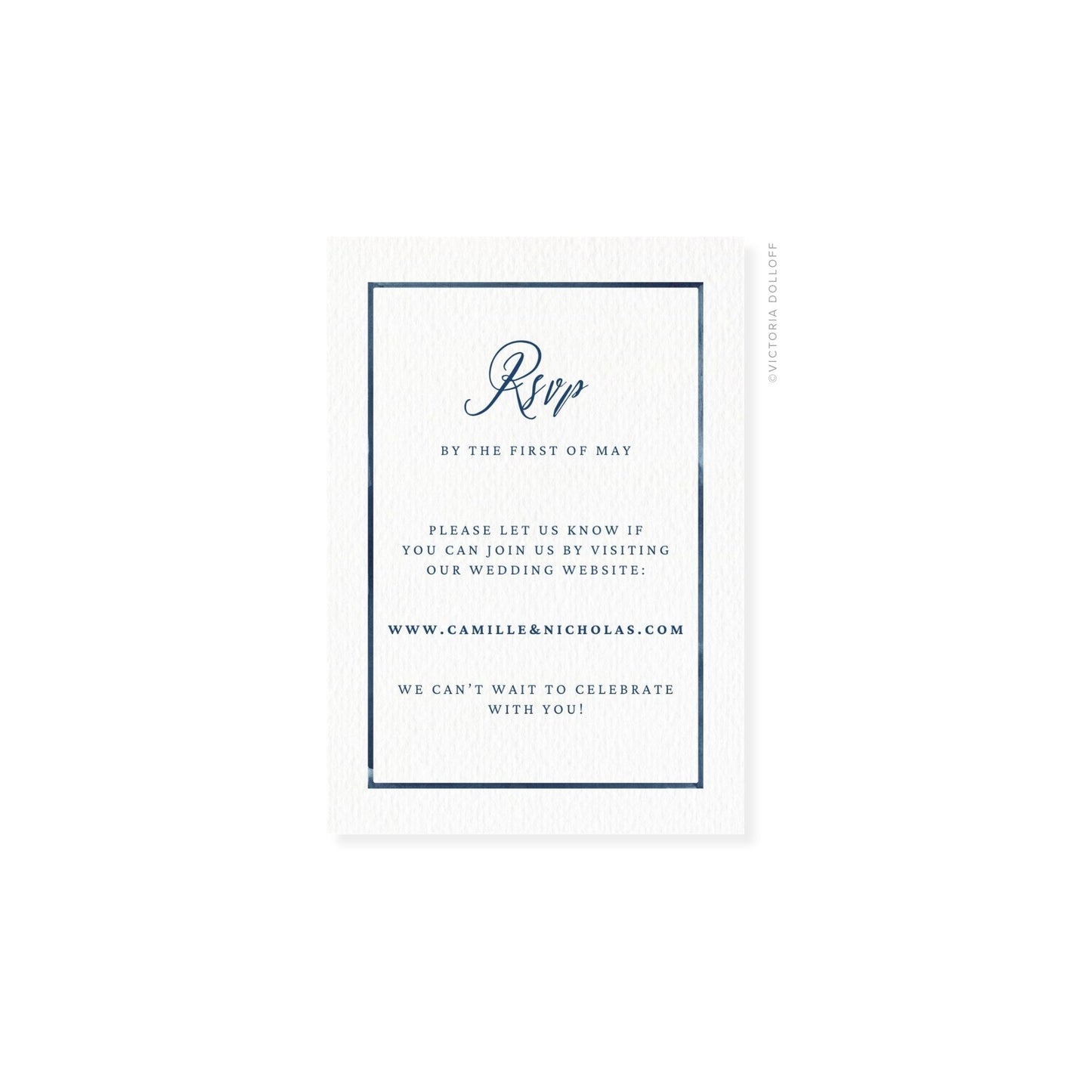 Camille Collection | Watercolor Border RSVP Card