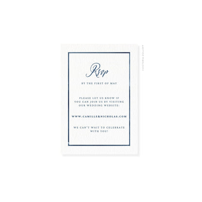 Camille Collection | Watercolor Border RSVP Card