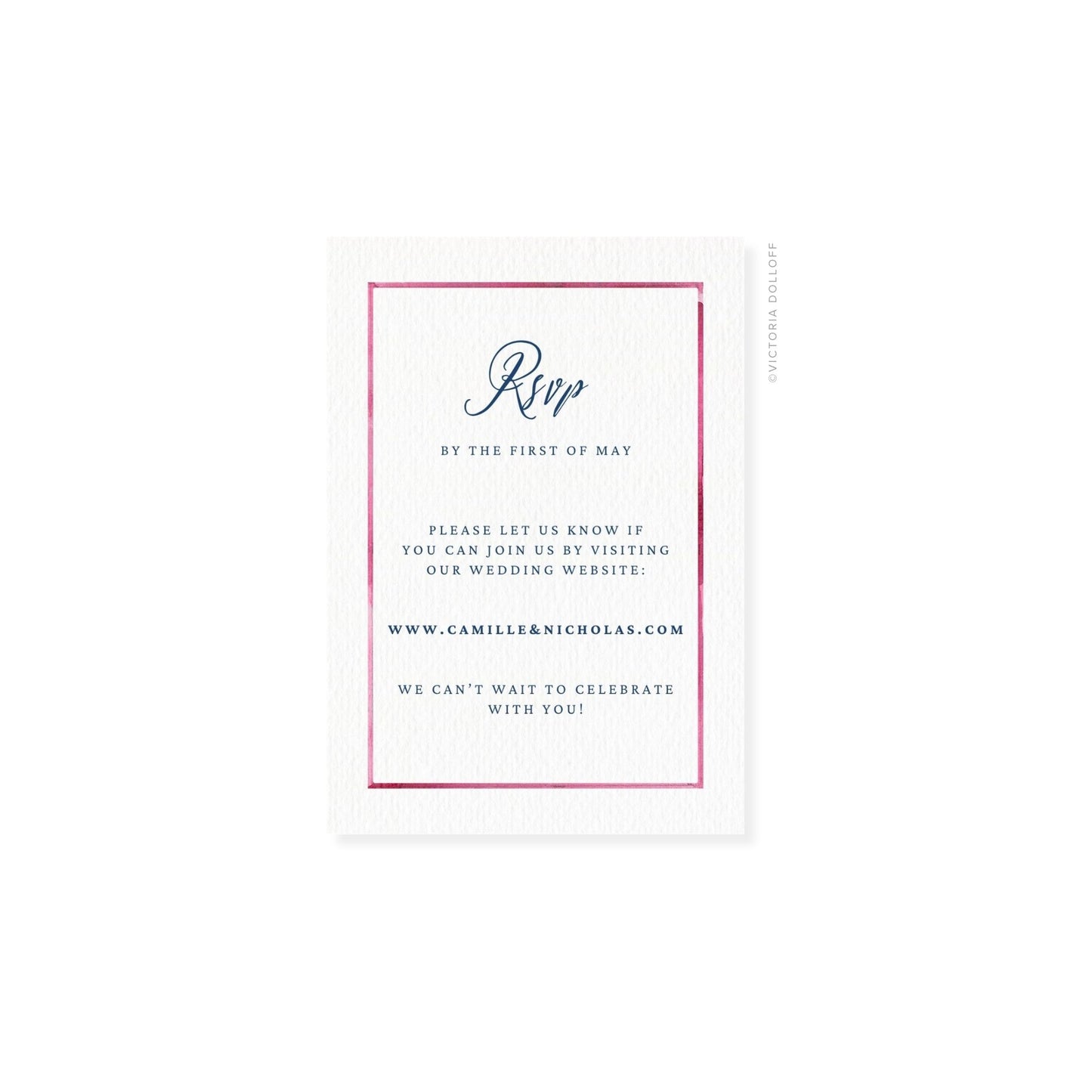 Camille Collection | Watercolor Border RSVP Card