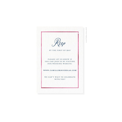 Camille Collection | Watercolor Border RSVP Card