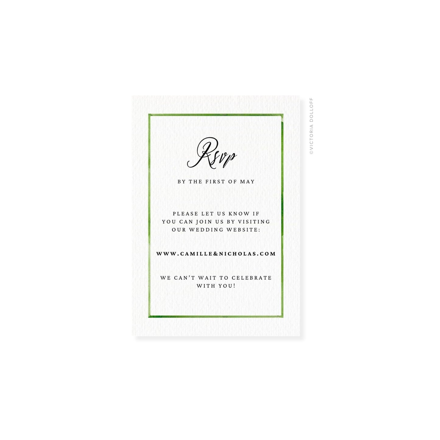 Camille Collection | Watercolor Border RSVP Card