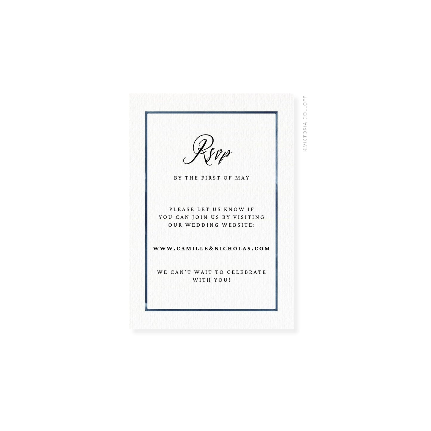 Camille Collection | Watercolor Border RSVP Card