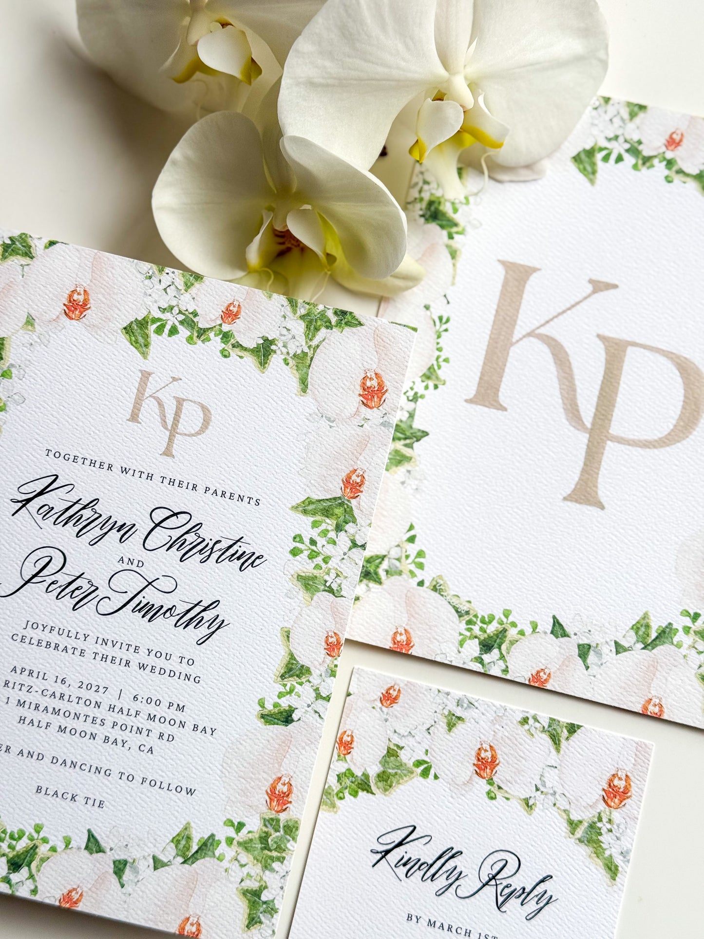 Kathryn Collection | Watercolor Wedding Invitation