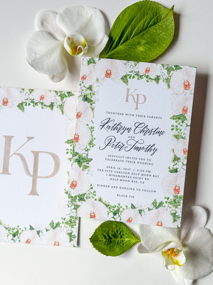 Kathryn Collection | Watercolor Wedding Invitation