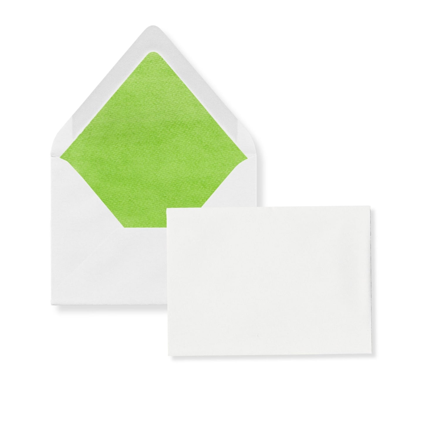 Palm Green liner invitation envelope with inner flap panel and guest address card