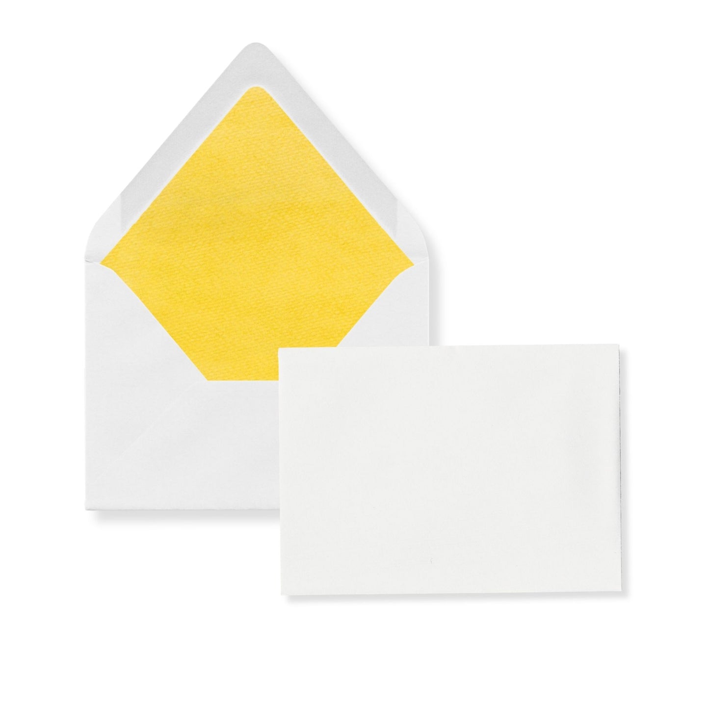 Luxus-Flap-Invitation-Umschlag mit gelbem Innenfutter (Meyer Lemon), blank ohne Adressdruck