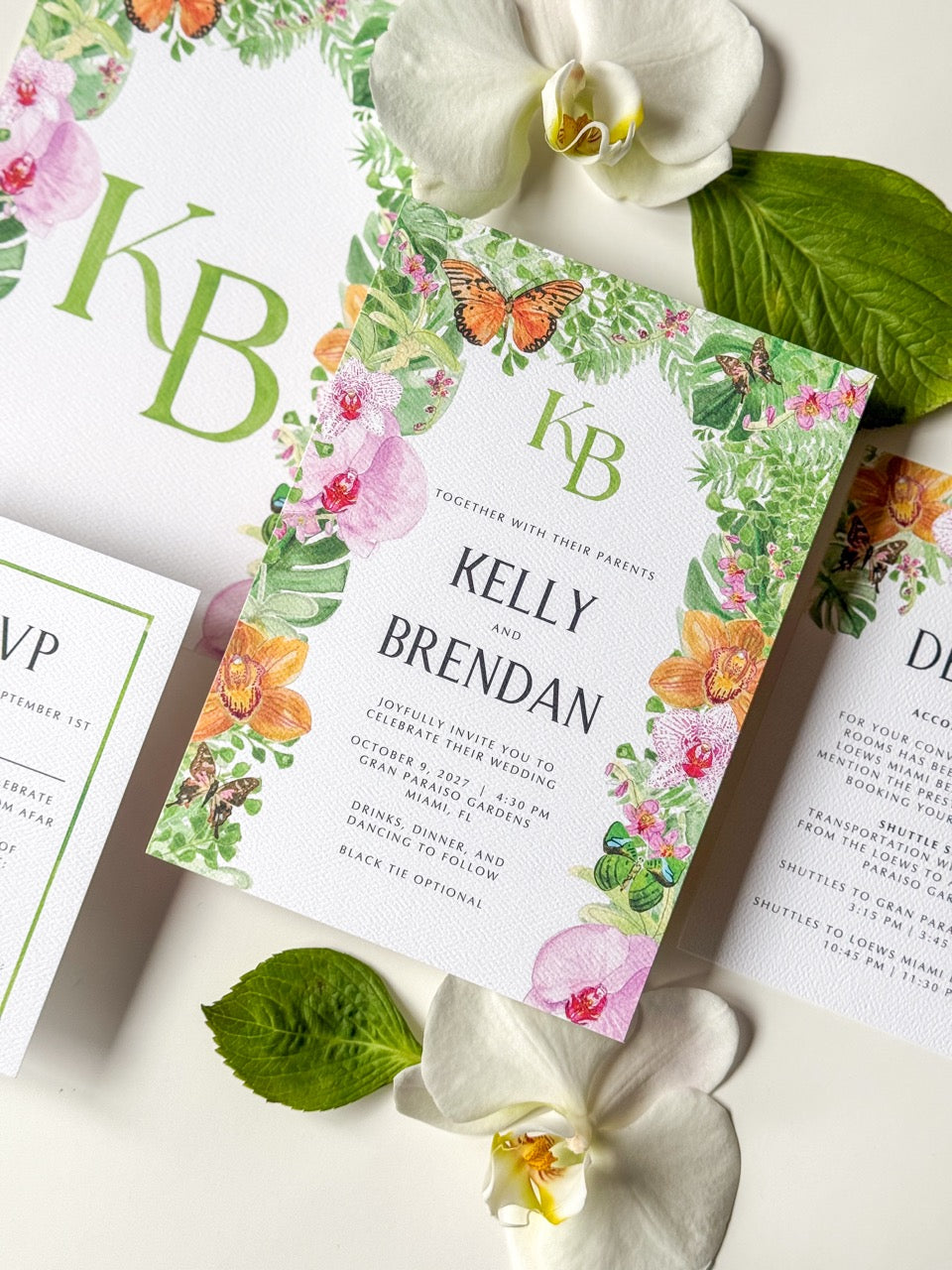 Kelly Collection | Watercolor Wedding Invitation