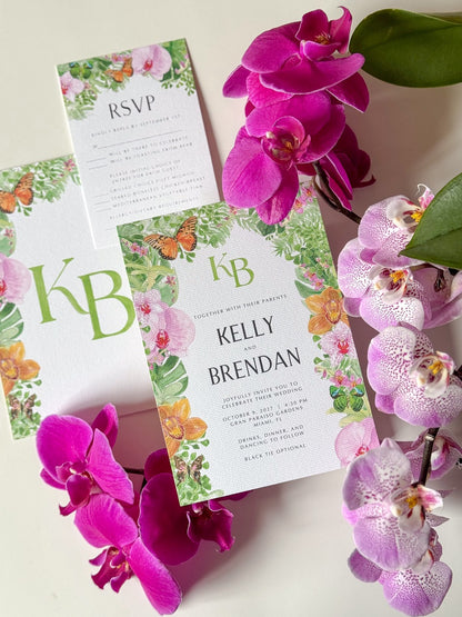 Kelly Collection | Watercolor Wedding Invitation