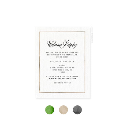 Kathryn Collection | Watercolor Border Enclosure Card