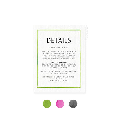 Kelly Collection | Watercolor Border Enclosure Card