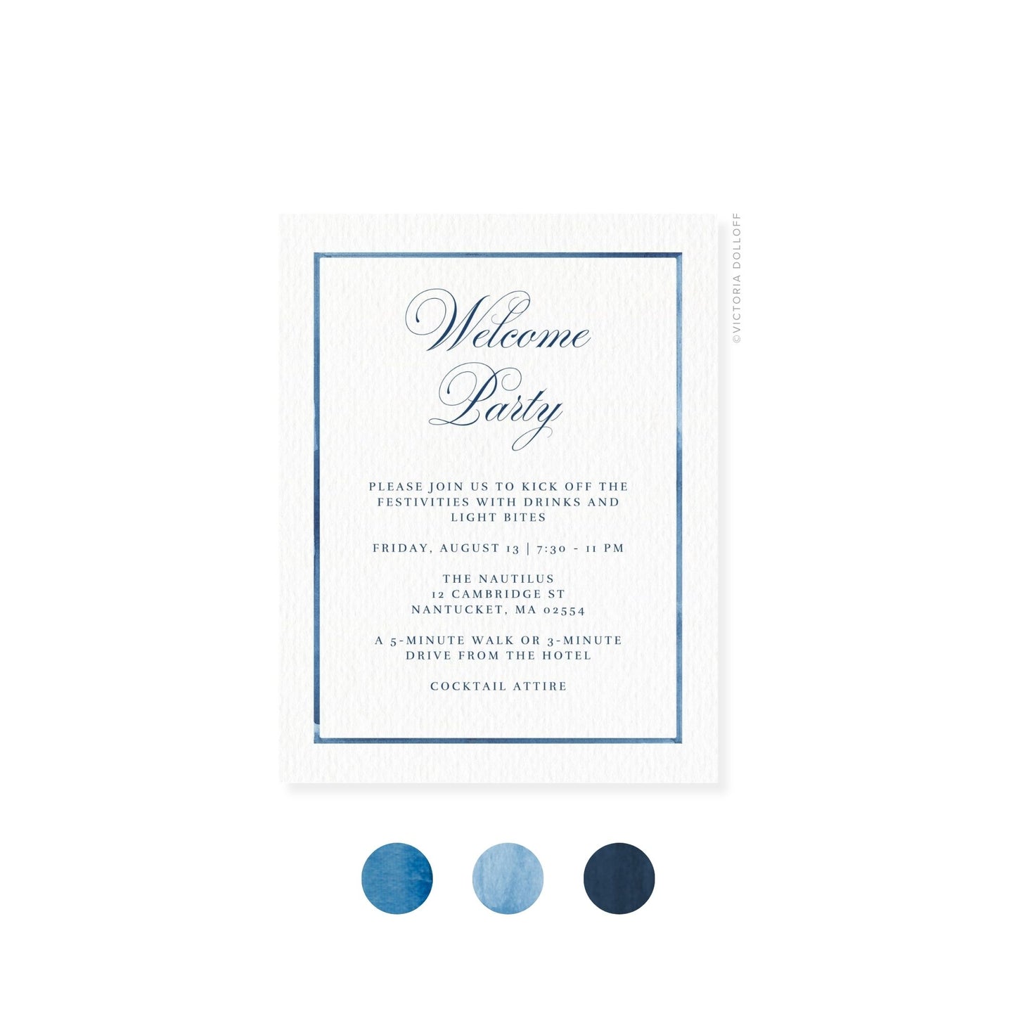 Caroline Collection | Watercolor Border Enclosure Card