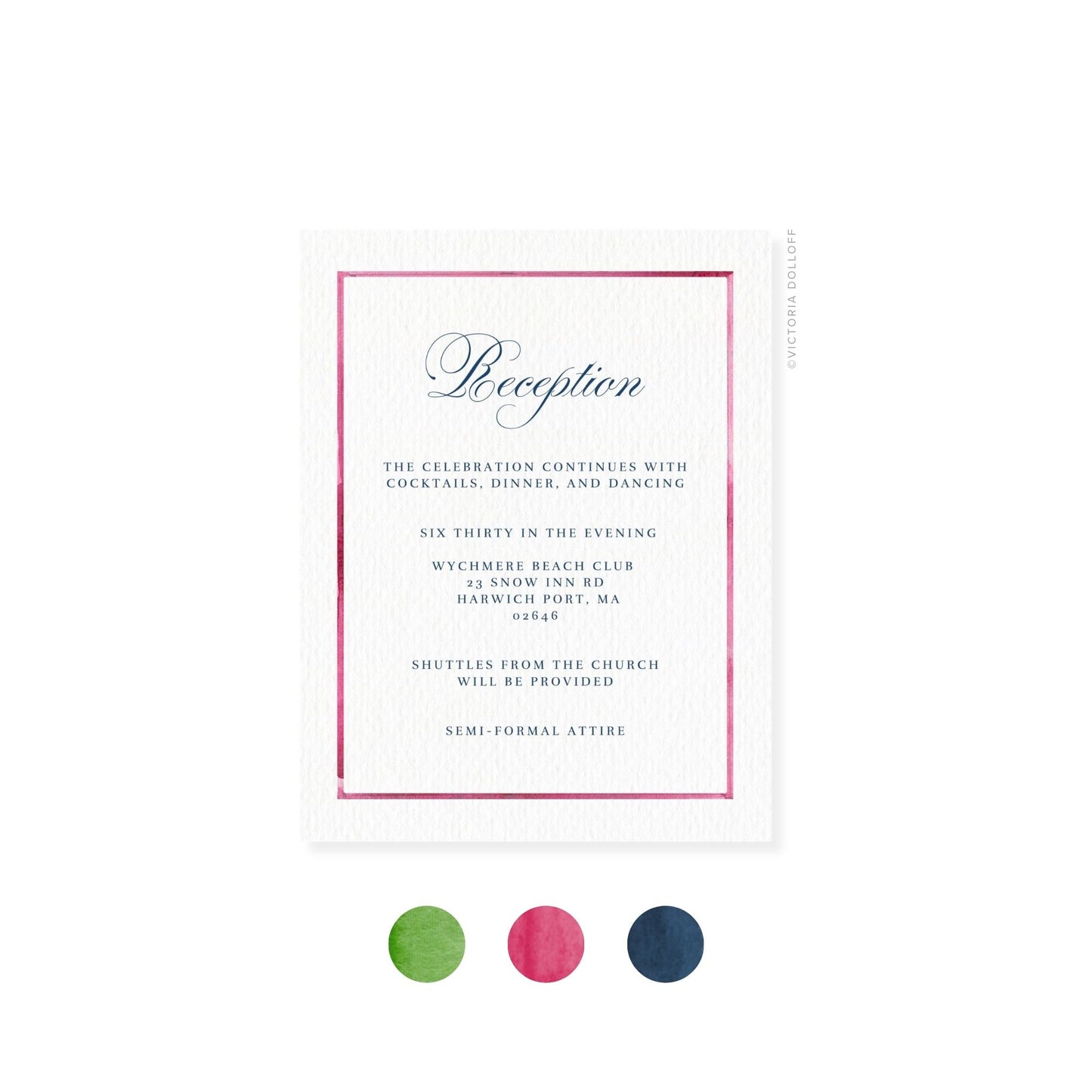 Camille Collection | Watercolor Border Enclosure Card
