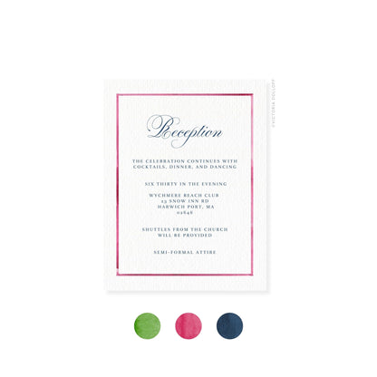 Camille Collection | Watercolor Border Enclosure Card