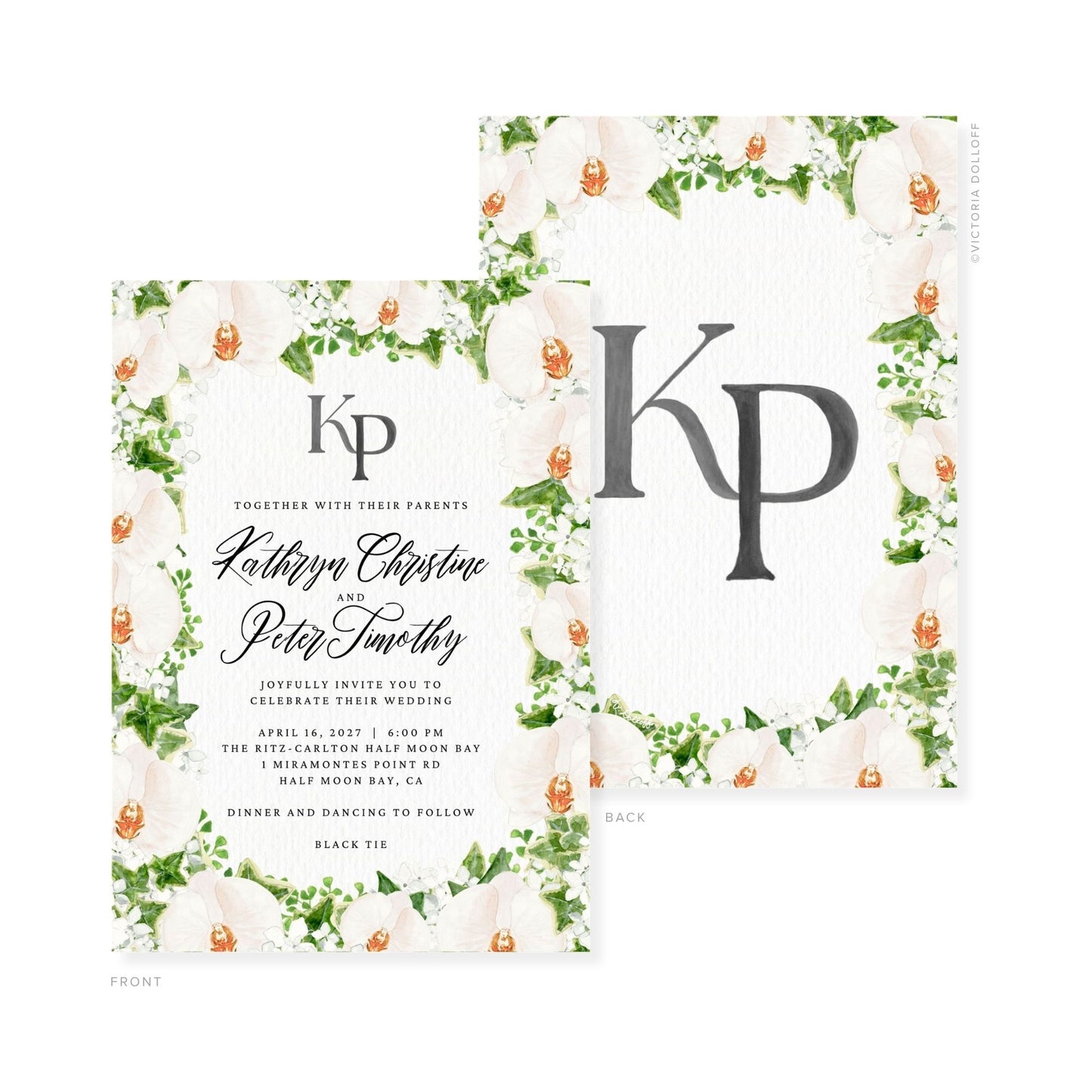Kathryn Collection | Watercolor Wedding Invitation