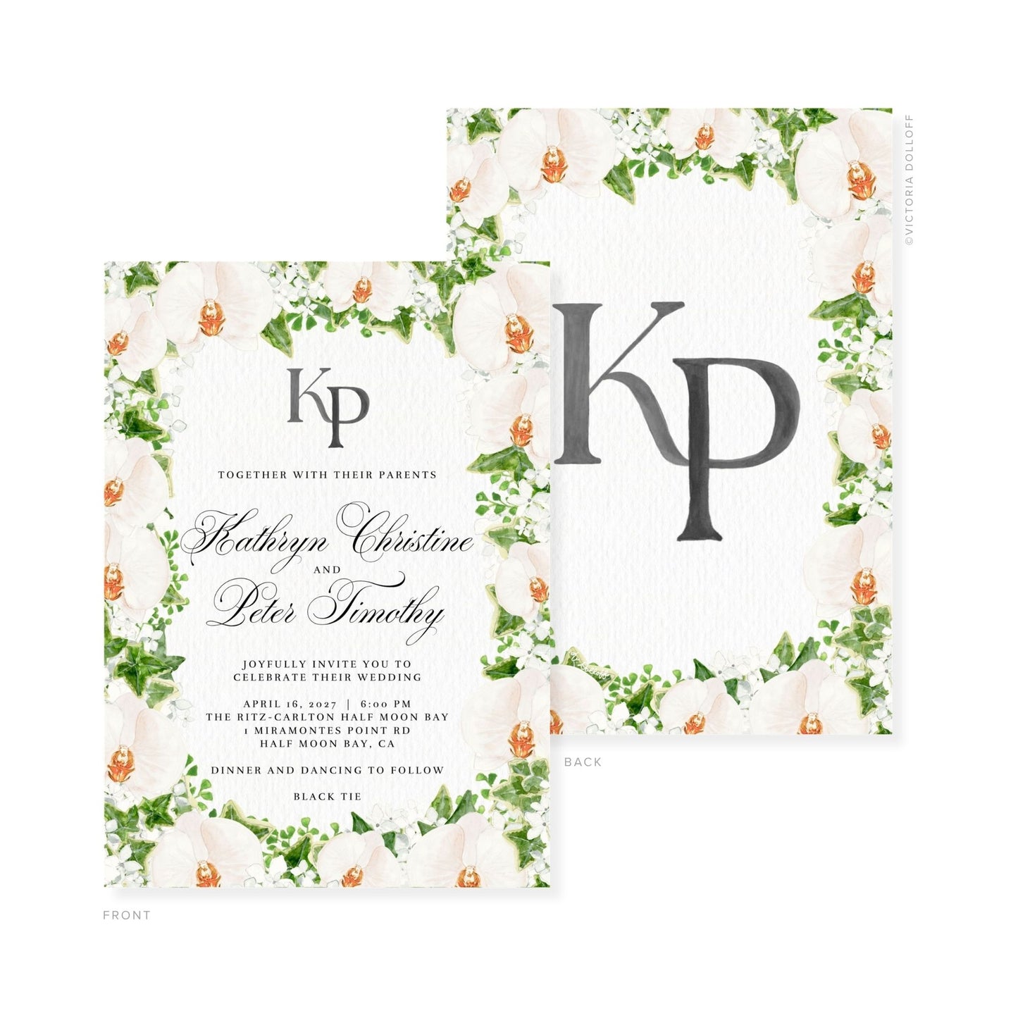 Kathryn Collection | Watercolor Wedding Invitation