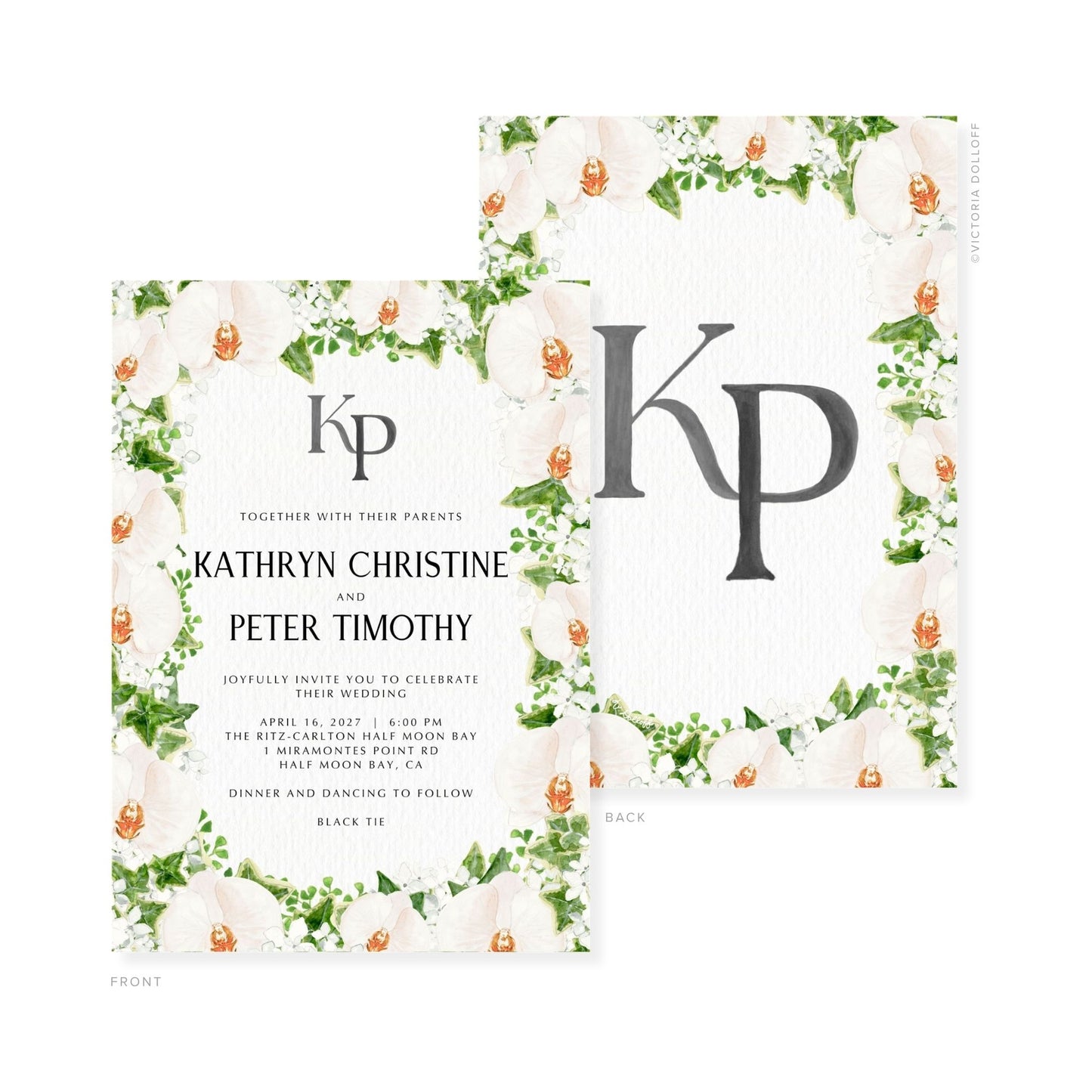 Kathryn Collection | Watercolor Wedding Invitation