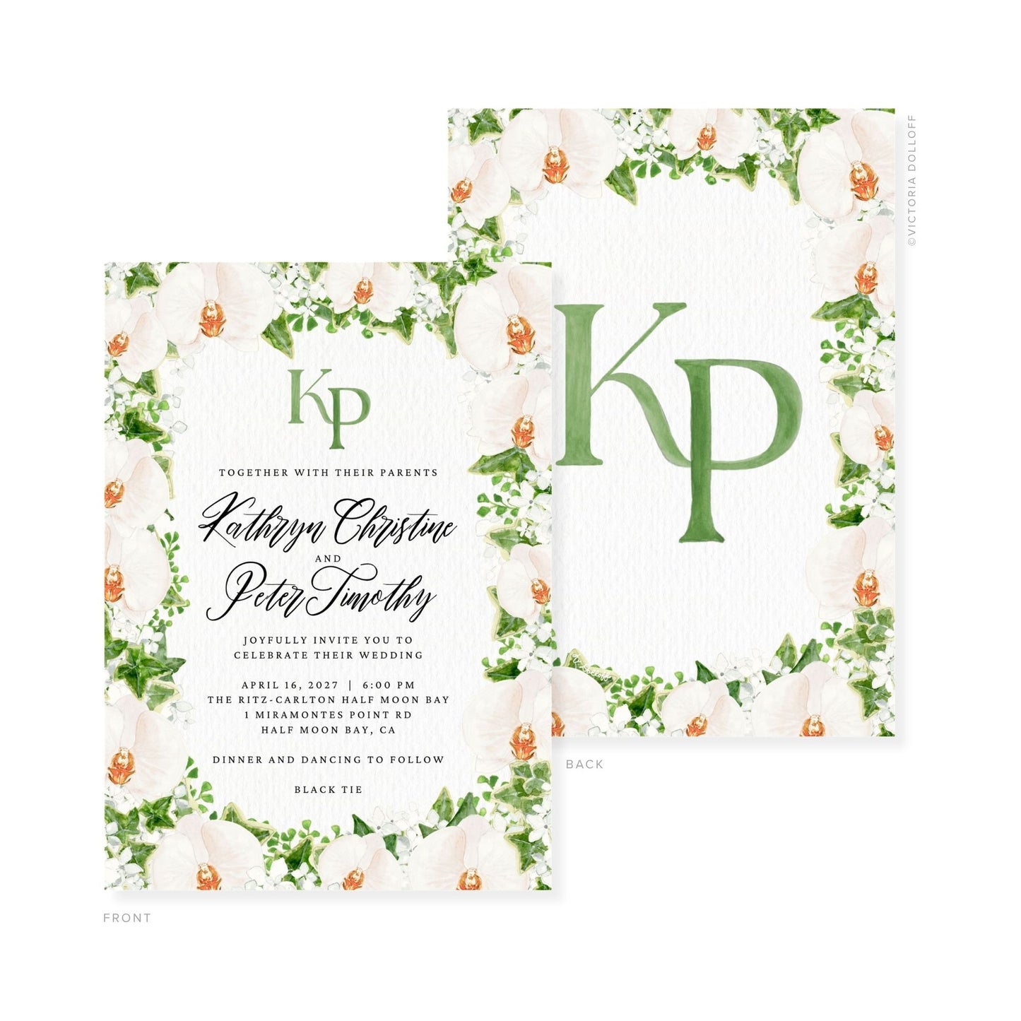 Kathryn Collection | Watercolor Wedding Invitation