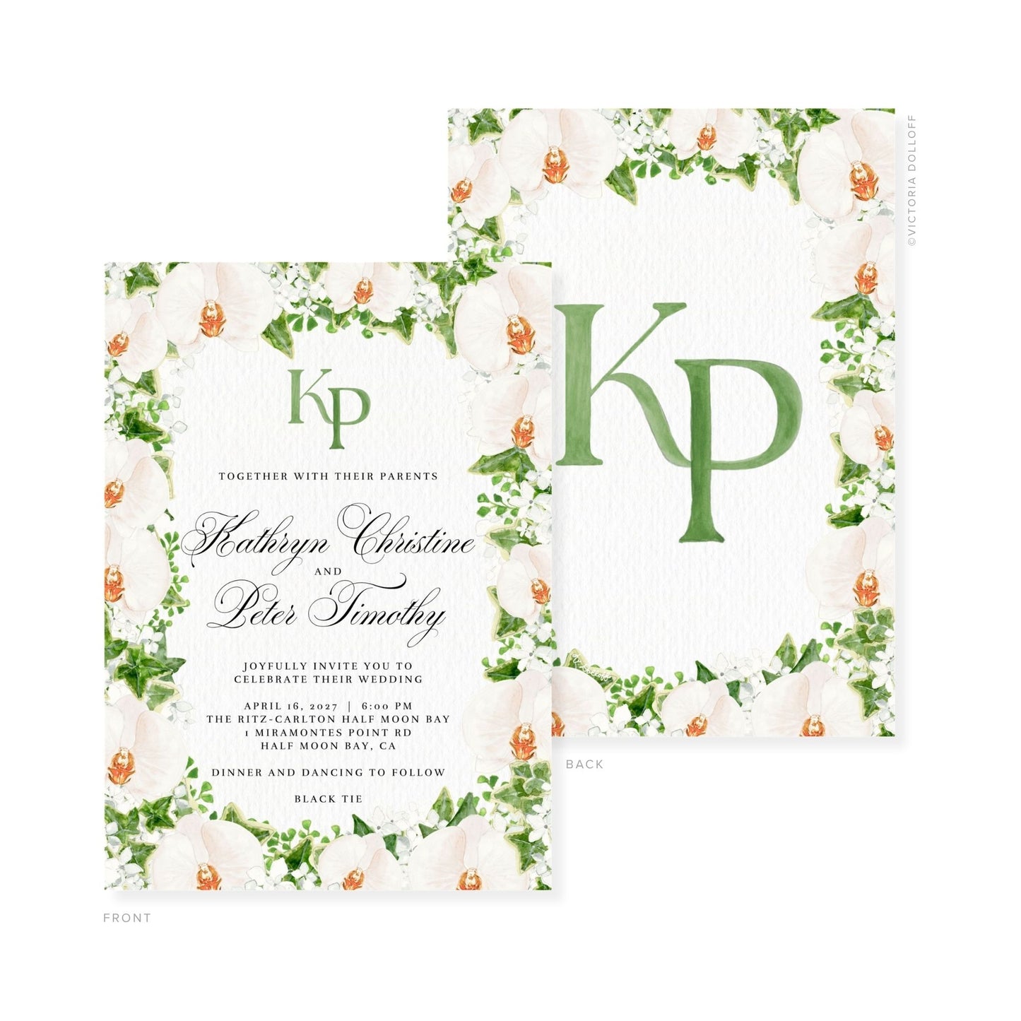 Kathryn Collection | Watercolor Wedding Invitation
