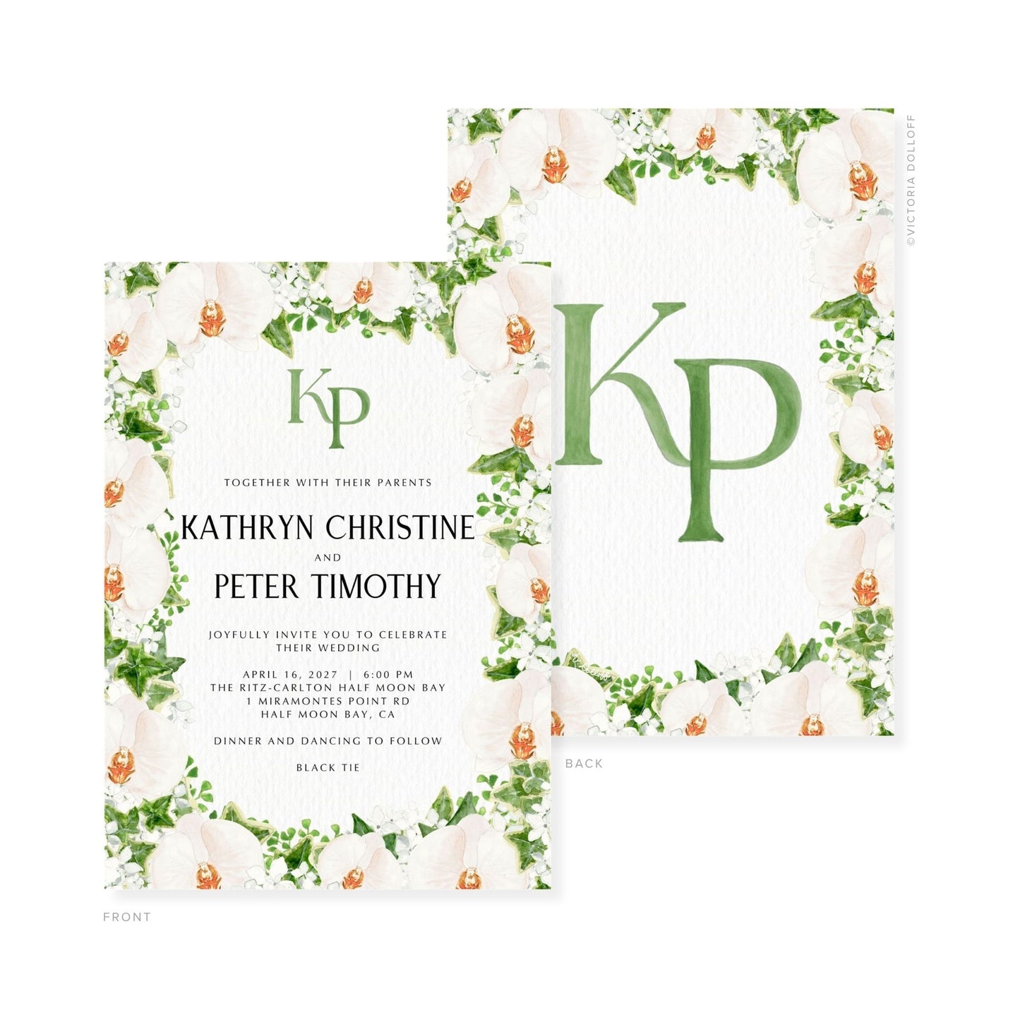 Kathryn Collection | Watercolor Wedding Invitation
